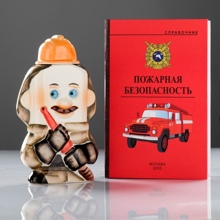 

Штоф фарфоровый Пожарный, 0.4 л, в упаковке книге, Коричневый