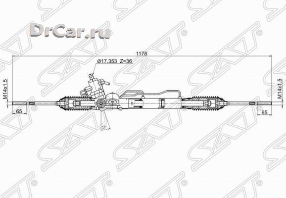 

Sat Рейка Рулевая Nissan Almera/Sentra/Pulsar N16 00- Lhd