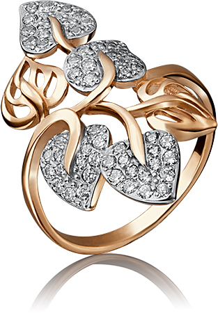 

Кольцо из золота р. 20,5 PLATINA jewelry 01-3653-00-401-1110-24, фианит, 01-3653-00-401-1110-24
