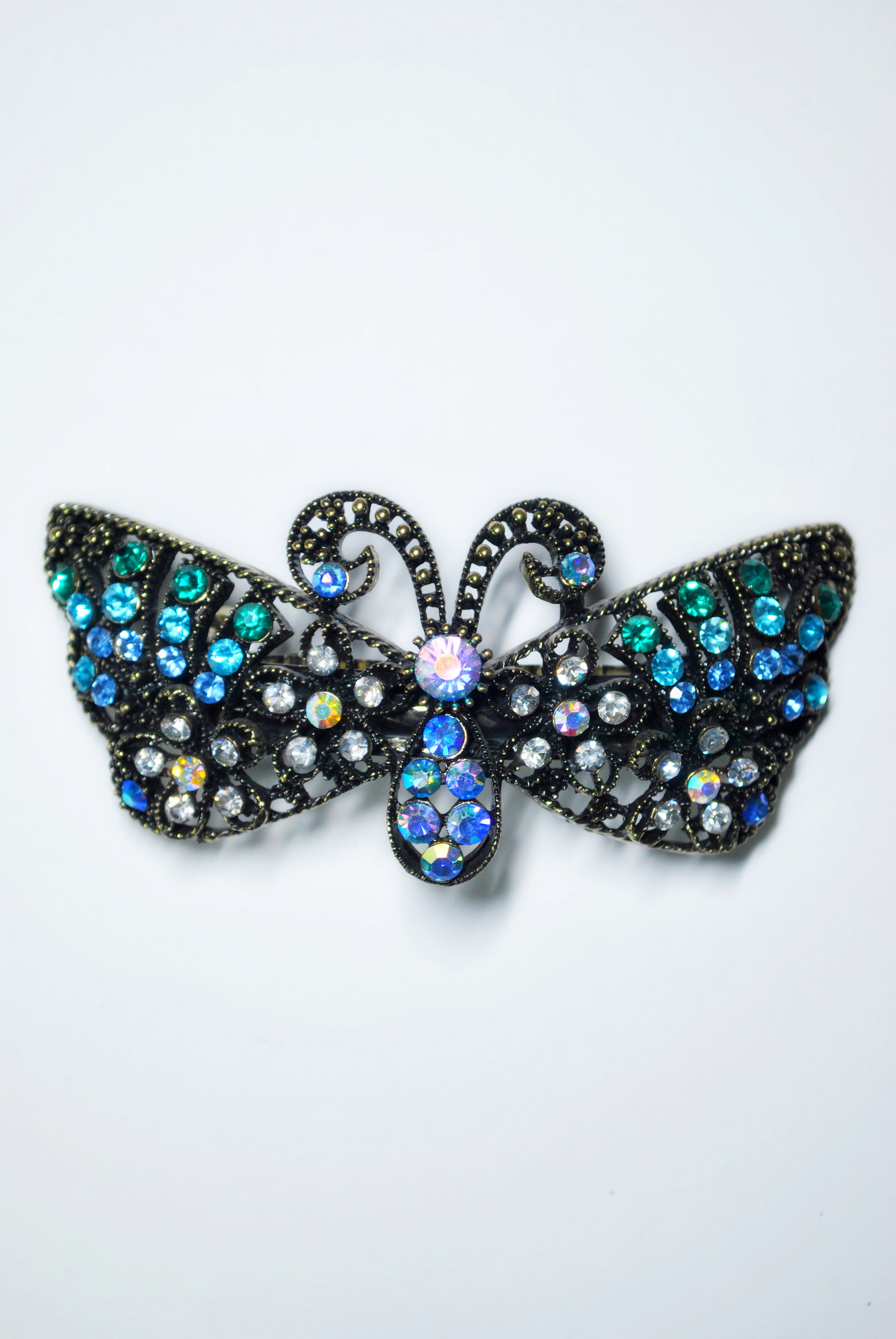 

Заколка-автомат женская Fashion Jewelry Color Butterfly желтый/голубой микс, Разноцветный, Color Butterfly