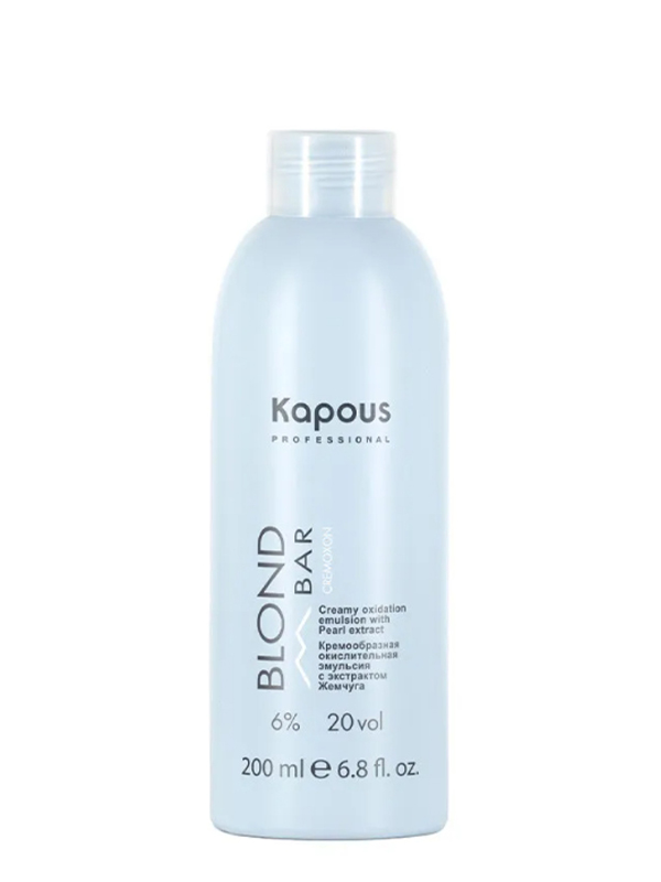 Окислительная эмульсия Kapous Blond Cremoxon Blond Bar с экстрактом жемчуга 6%, 200 мл окислительная эмульсия kapous 12% кремообразная 1000 мл