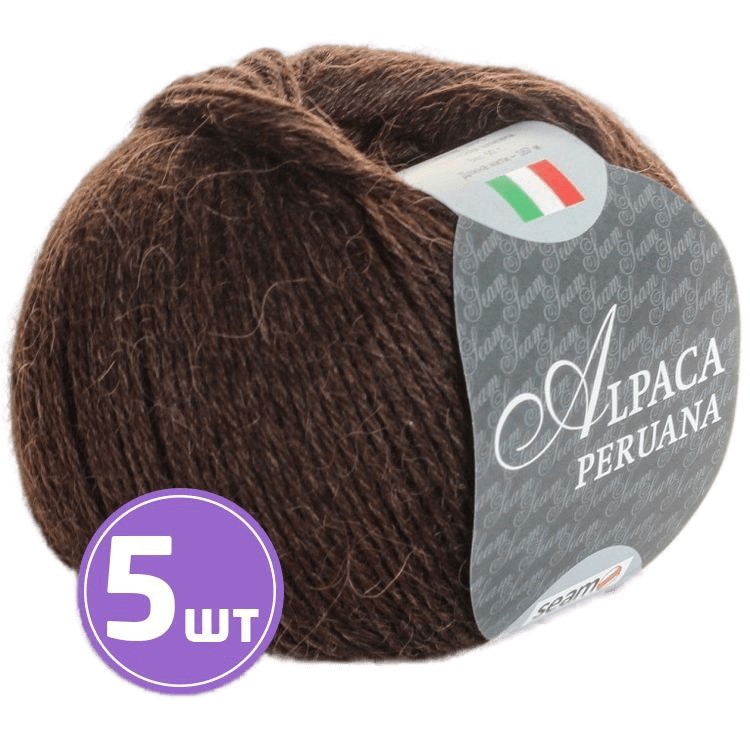 

Пряжа SEAM ALPACA PERUANA (404), махаг, 5 шт. по 50 г, Коричневый