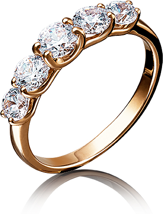 

Кольцо из золота р. 19,5 PLATINA jewelry 01-4375-00-501-1110-38, фианит, 01-4375-00-501-1110-38