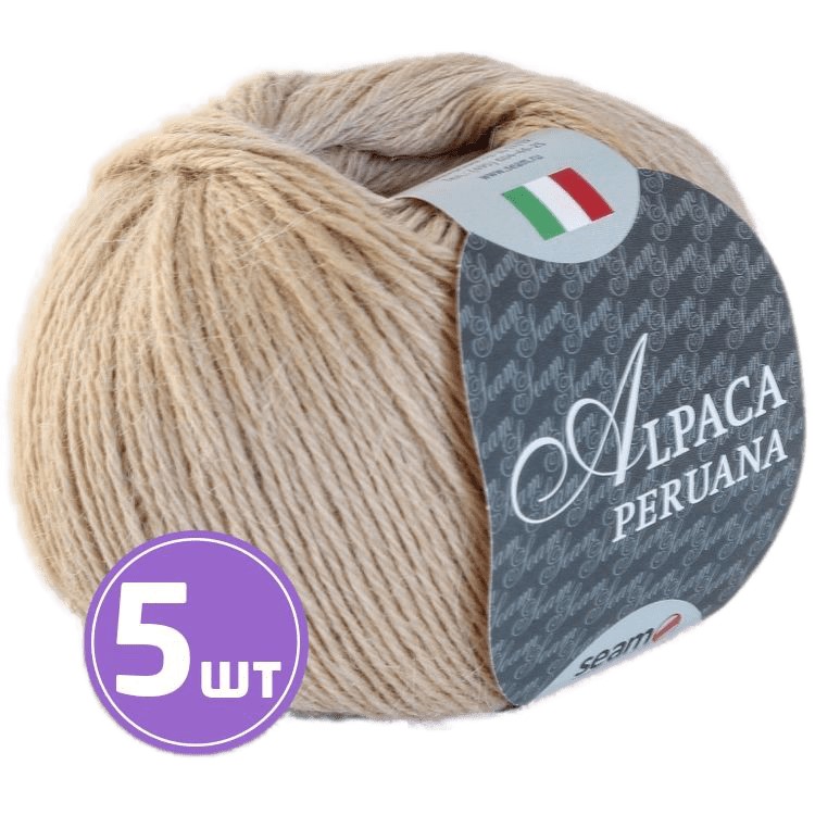 

Пряжа SEAM ALPACA PERUANA (604), светло-бежевый, 5 шт. по 50 г