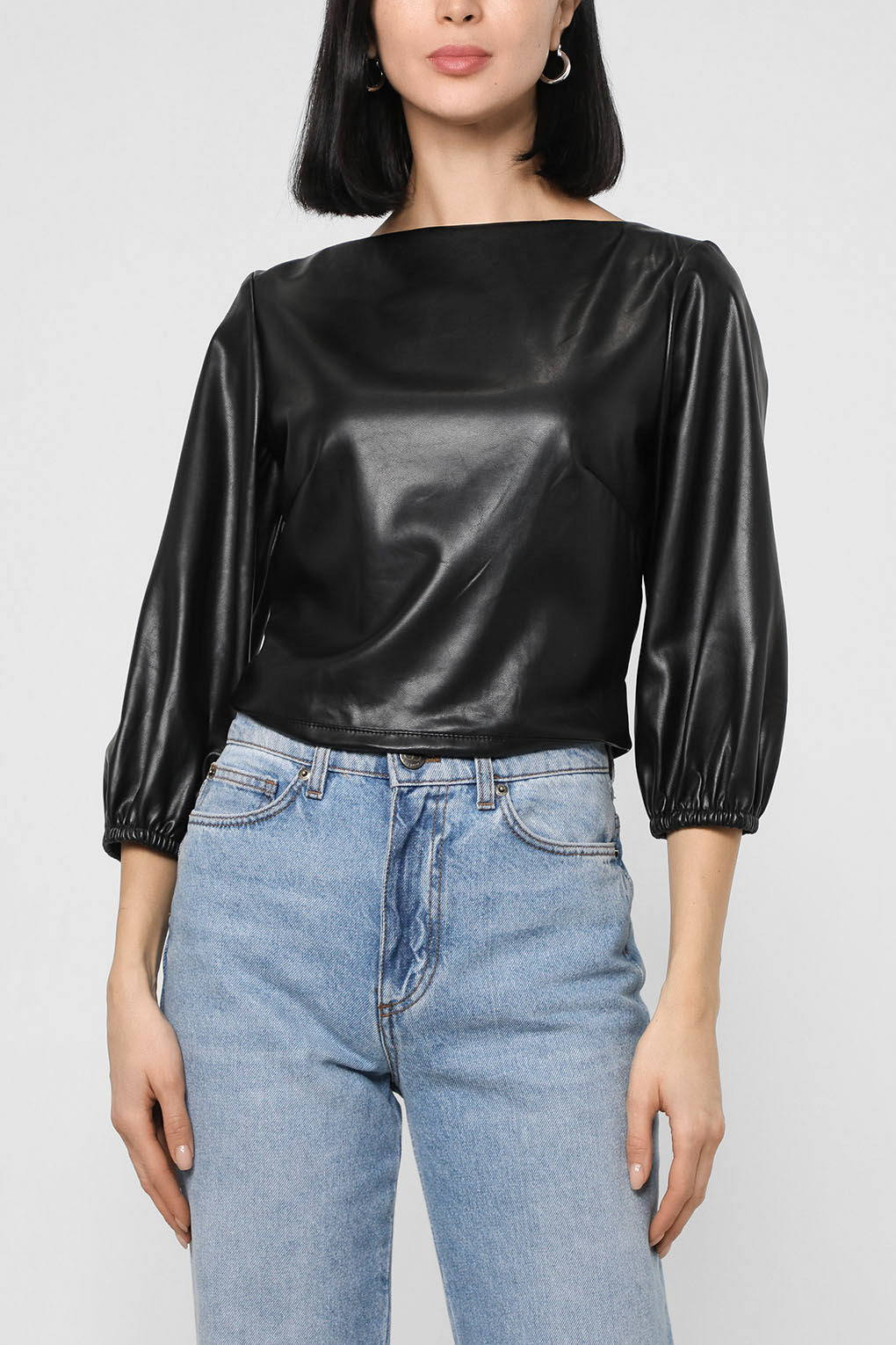 

Блуза женская Guess Jeans W2BH24 KAWP0 черная XL, W2BH24 KAWP0