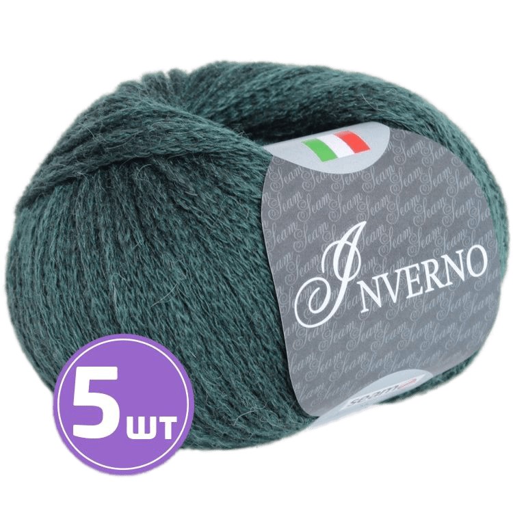 

Пряжа SEAM Inverno (13), морская волна, 5 шт. по 50 г, Зеленый