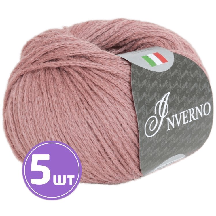 

Пряжа SEAM Inverno (26), ковыль, 5 шт. по 50 г, Розовый