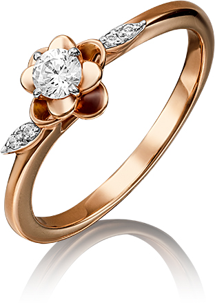 

Кольцо из красного золота р.  PLATINA jewelry 01-4646-00-501-1110-38, фианит, 01-4646-00-501-1110-38
