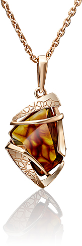 

Кулон из красного золота PLATINA jewelry 03-2817-00-271-1110-46, янтарь, 03-2817-00-271-1110-46