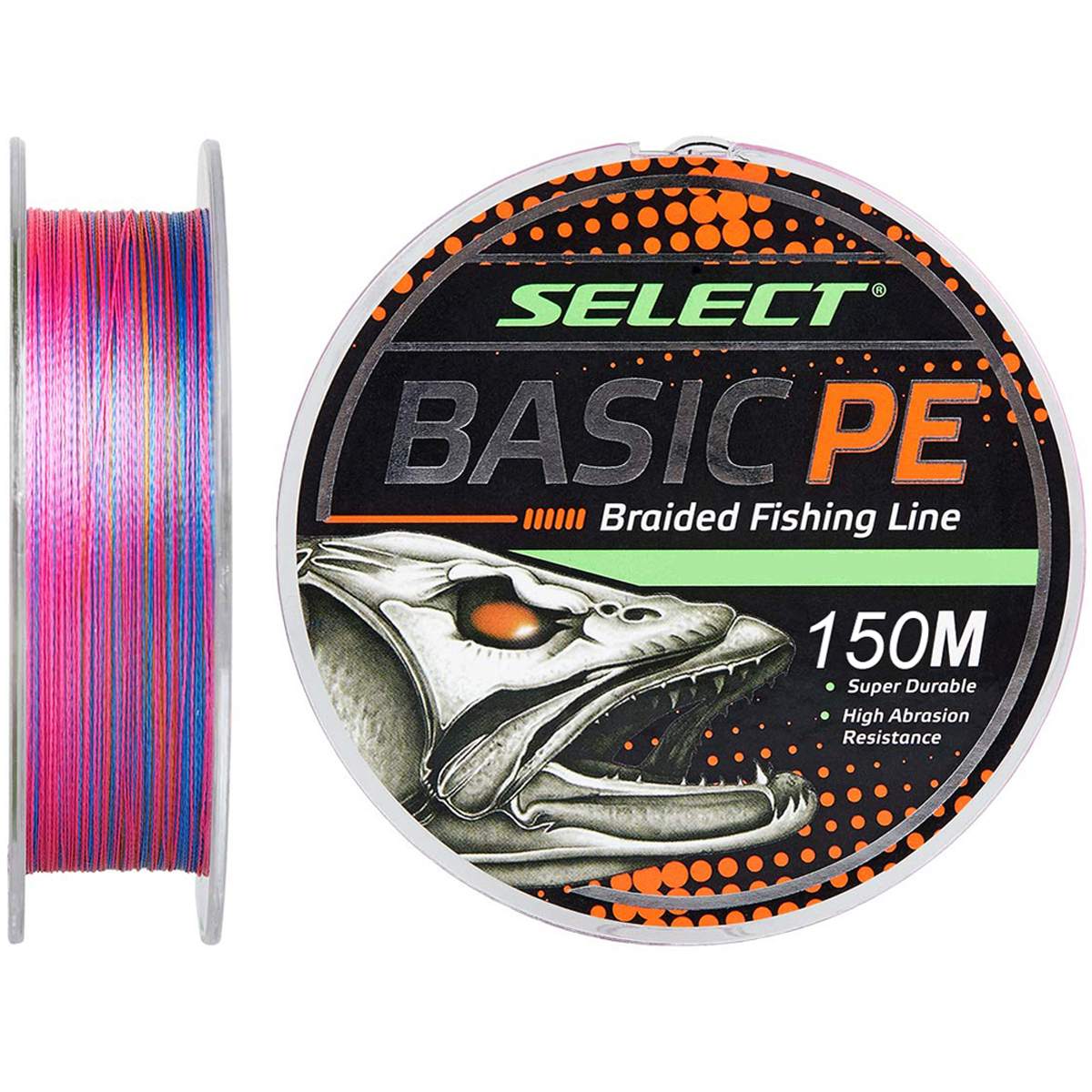 Шнур Select Basic PE 4x 150m мультиколор 0.10mm 10LB 4.8kg