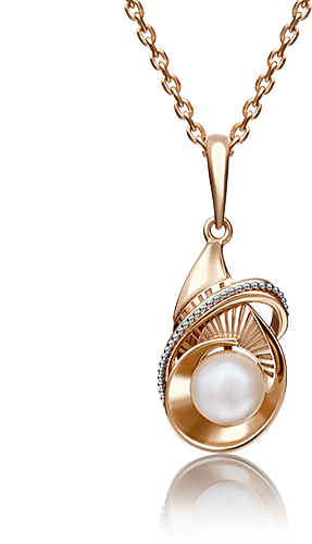 

Кулон из красного золота PLATINA jewelry 03-2823-00-301-1110-31, жемчуг культивированный, 03-2823-00-301-1110-31