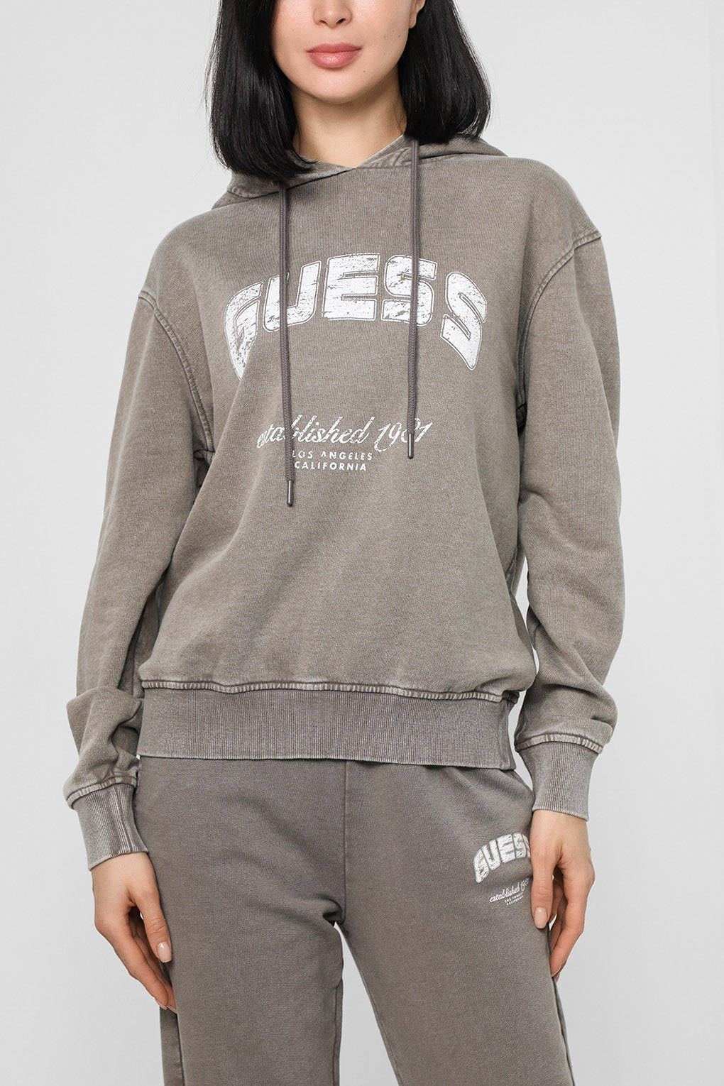 

Толстовка женская Guess V2YQ02 FL04D серая L, V2YQ02 FL04D