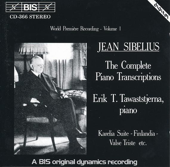 

Sibelius - Complete Piano Transcriptions, Vol.1 / Erik T. Tawaststjerna (1 CD)