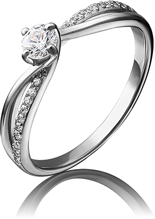 

Кольцо помолвочное из белого золота р. 19,5 PLATINA jewelry 01-4754-00-501-1120-38, фианит, 01-4754-00-501-1120-38