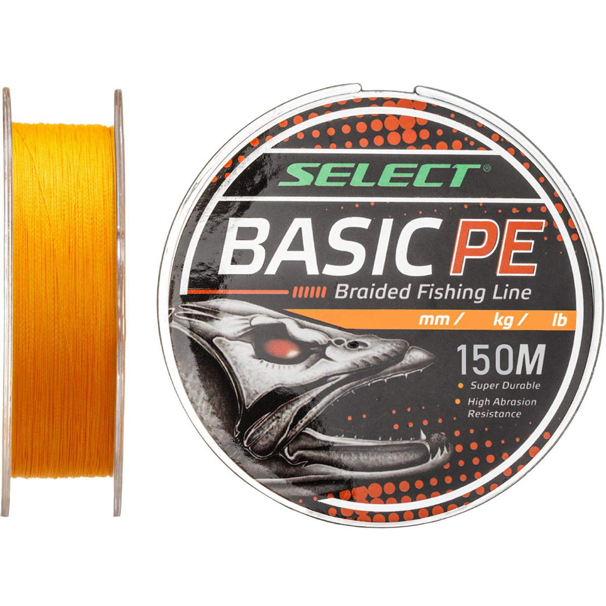 Шнур Select Basic PE 4x 150m оранжевый 0.24mm 40LB 18.2kg