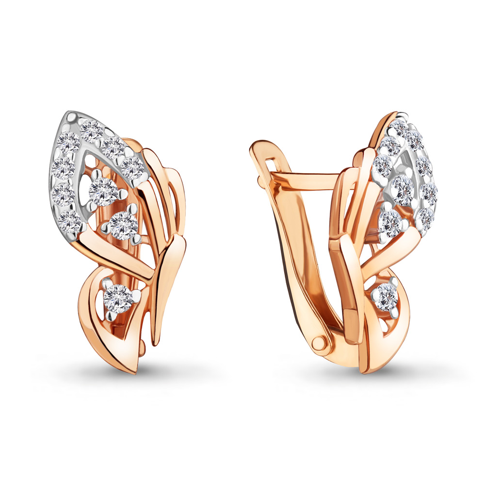 

Серьги из серебра с фианитом Aquamarine 46886А_925_з, 46886А_925_з