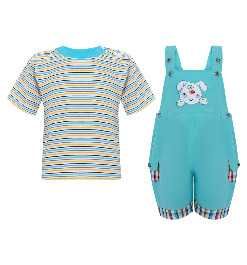 

Комплект футболка/полукомбинезон Bony Kids разноцветный р.80, SS19WN10