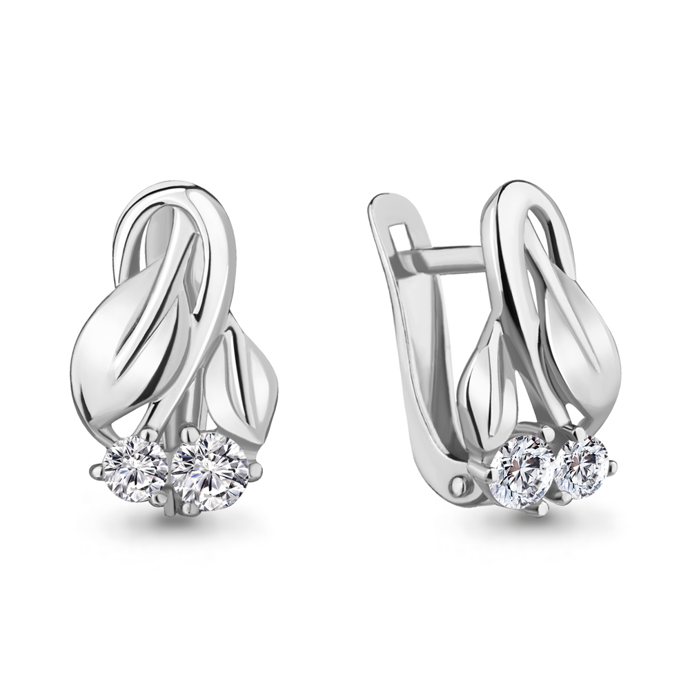 

Серьги из серебра с фианитом Aquamarine 46890А_925_р, 46890А_925_р