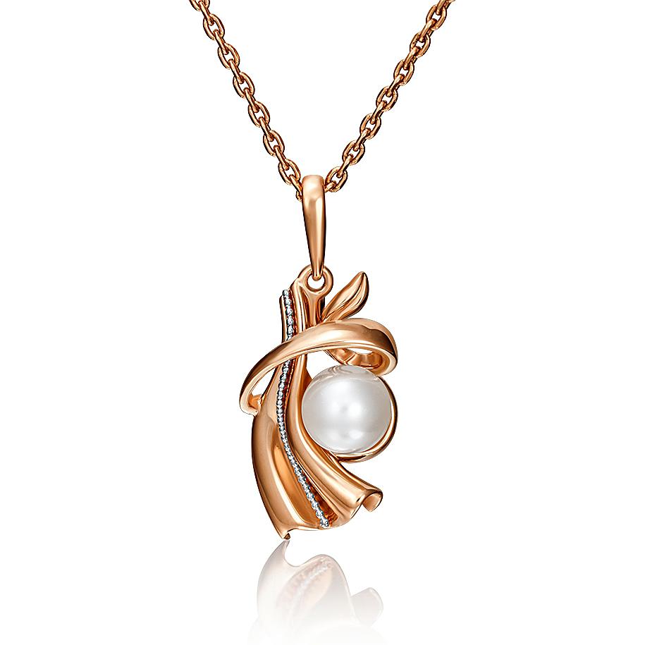 

Кулон из красного золота PLATINA jewelry 03-2905-00-301-1110-31, жемчуг культивированный, 03-2905-00-301-1110-31