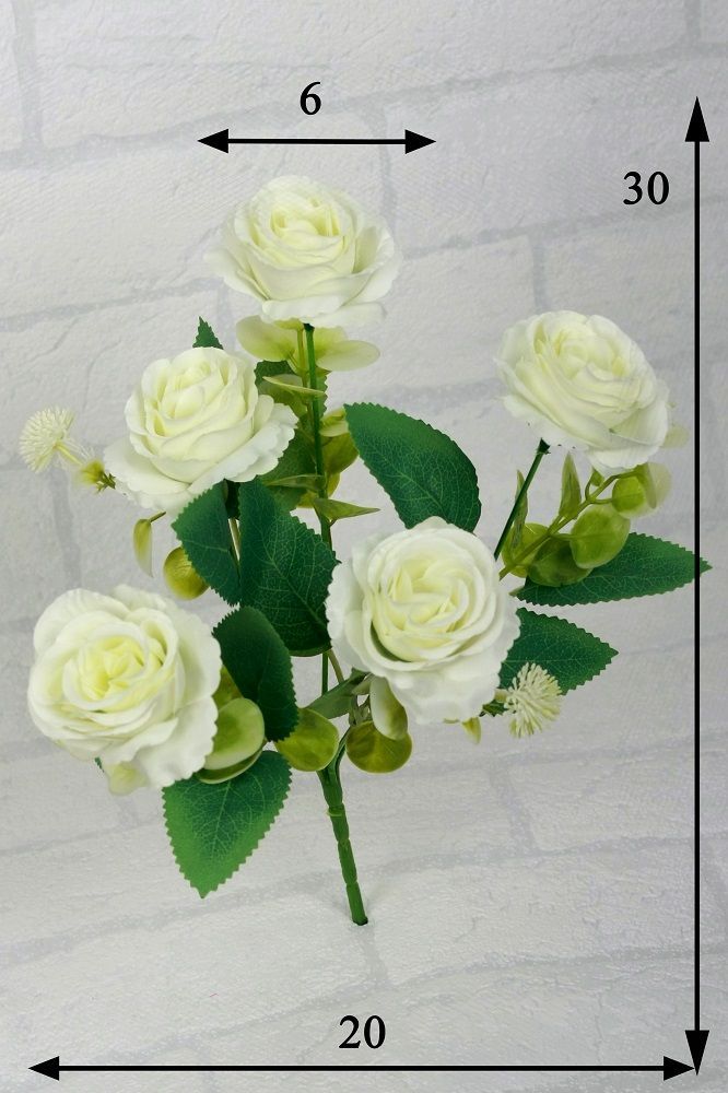 

Искусственные Розы (букет), Зеленый;белый, В-57-00-4