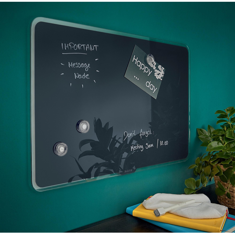 

Доска стеклянная магнитная Leitz Cosy 60х40 серый 70420089