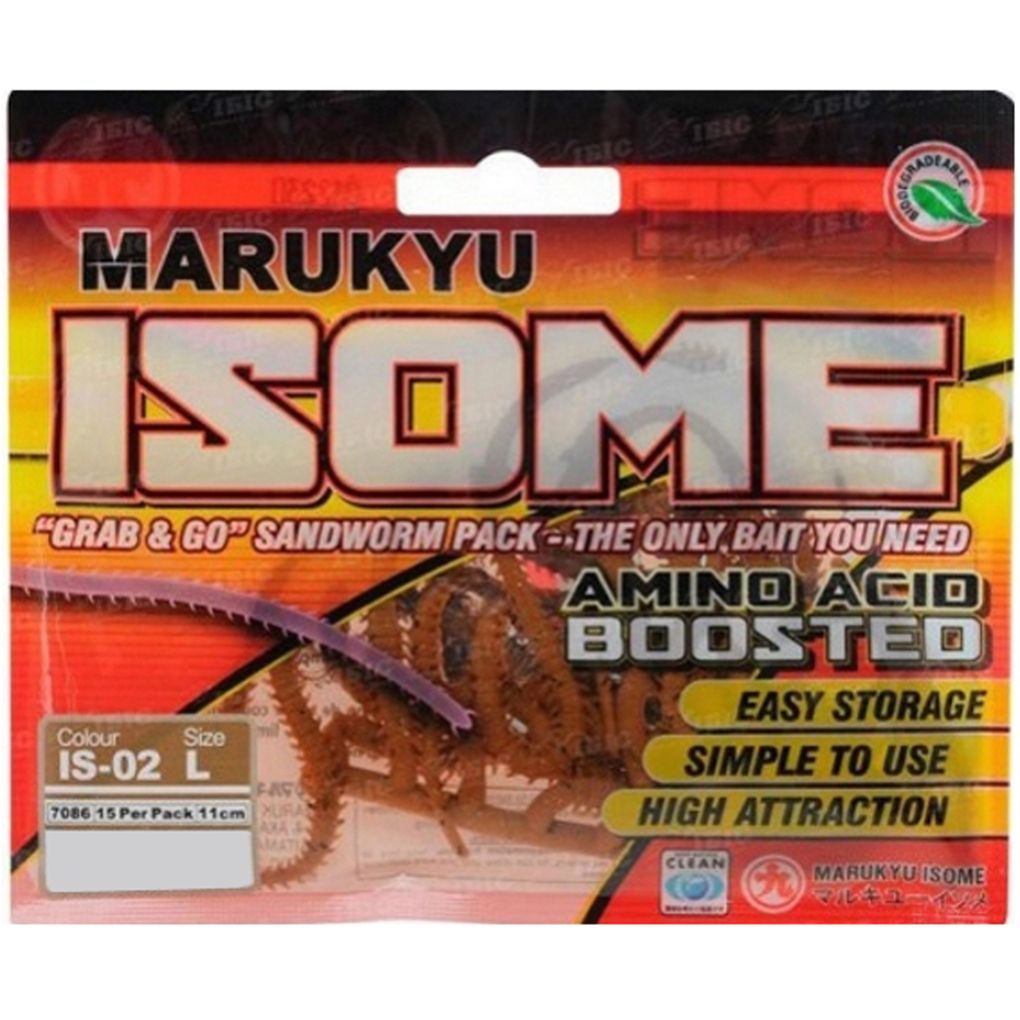 

Силиконовая приманка Marukyu Isome L IS02 #Brown sandworm, Isome