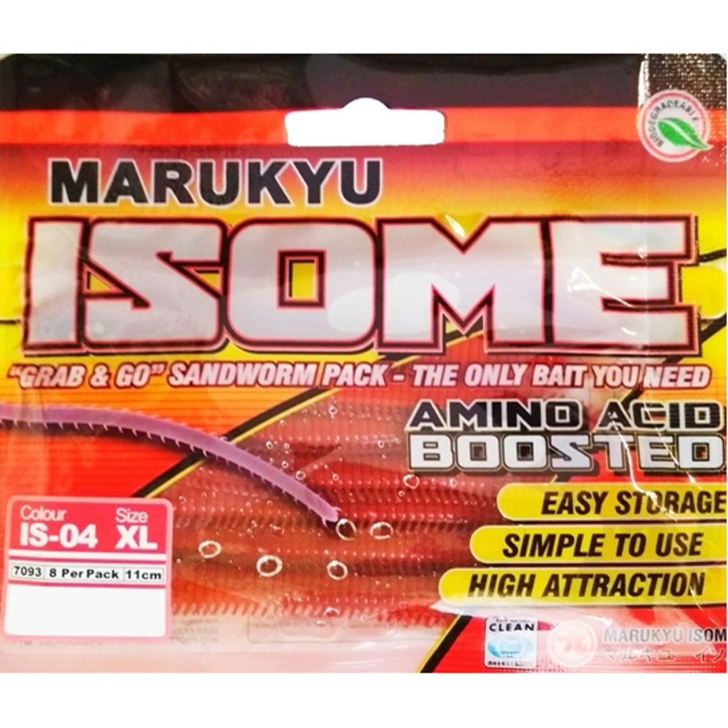 

Силиконовая приманка Marukyu Isome XL IS04 #Red sandworm, Isome