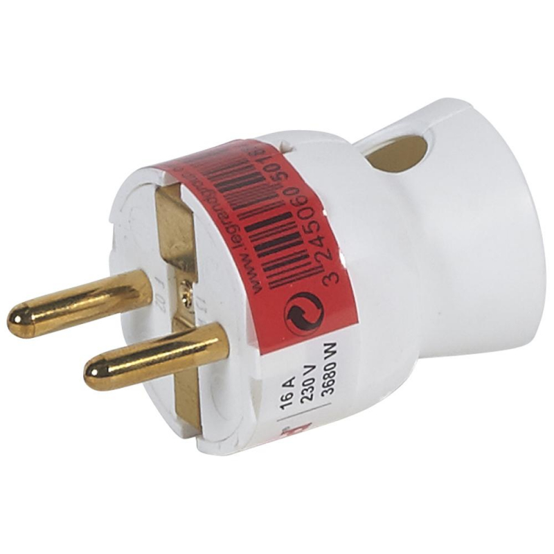 

Вилка электрич. каб. Legrand Helium 16А с/з нижний ввод бел. 050188