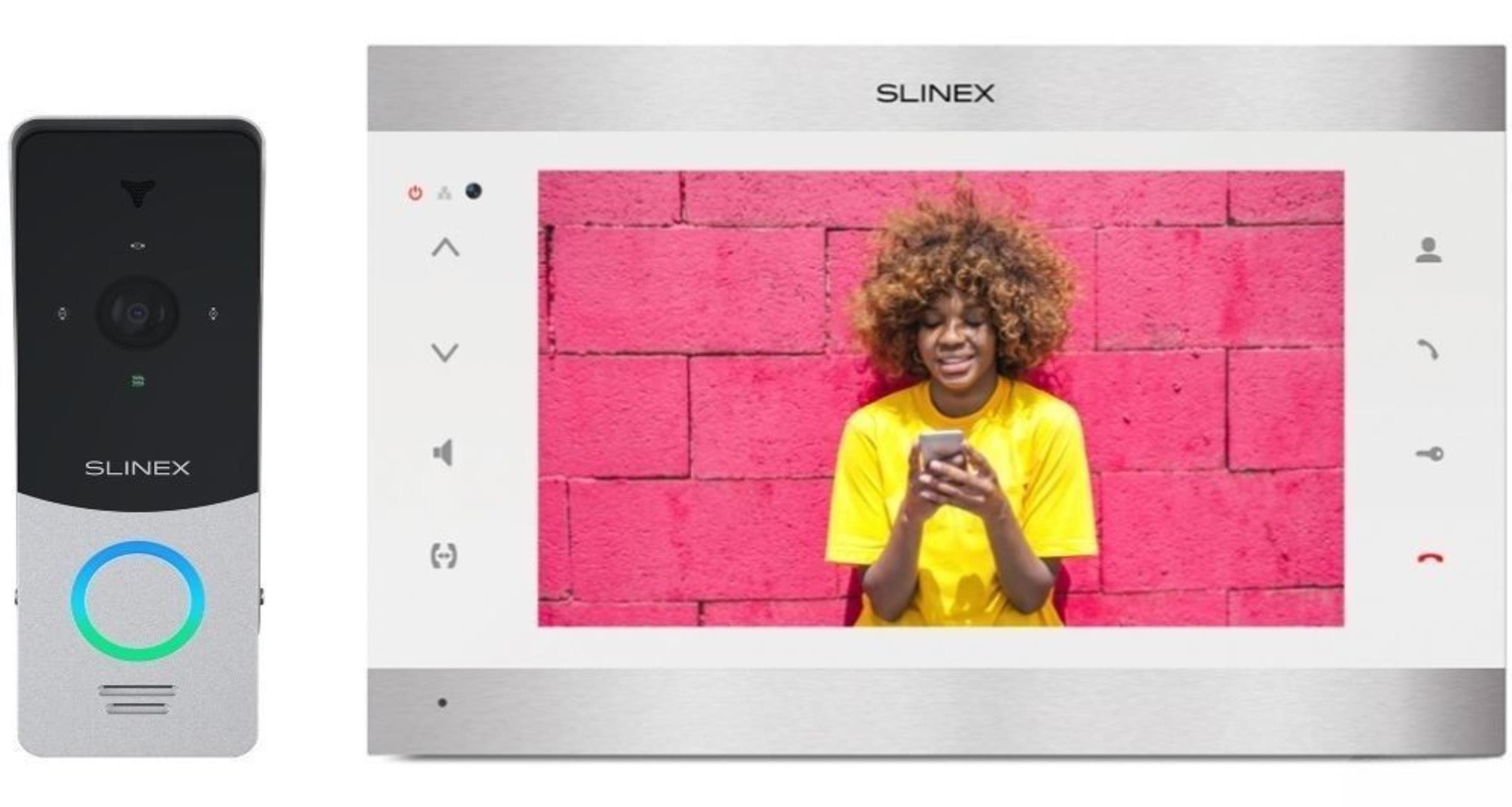 Комплект WI-FI видеодомофона Slinex SL-10N Cloud + Slinex ML-20HD белый видеоглазок дверной rexant dv 113 с цветным lcd дисплеем 2 8 с функцией звонка записи ф