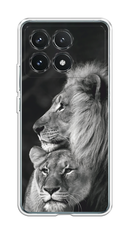 

Чехол на Xiaomi Redmi K70 Pro 5G/K70 5G "Львиная пара", Черный;серый;белый, 320850-1