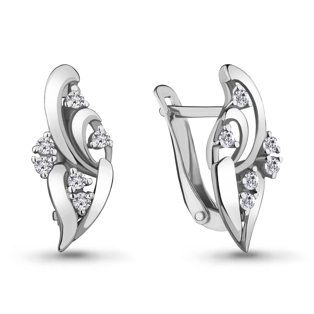 

Серьги из серебра с фианитом Aquamarine 46892А_925_р, 46892А_925_р