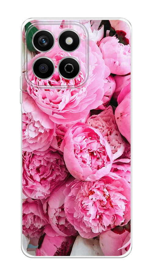 

Чехол на Honor X7c Розовые пионы, Бежевый;розовый, 6125250-1