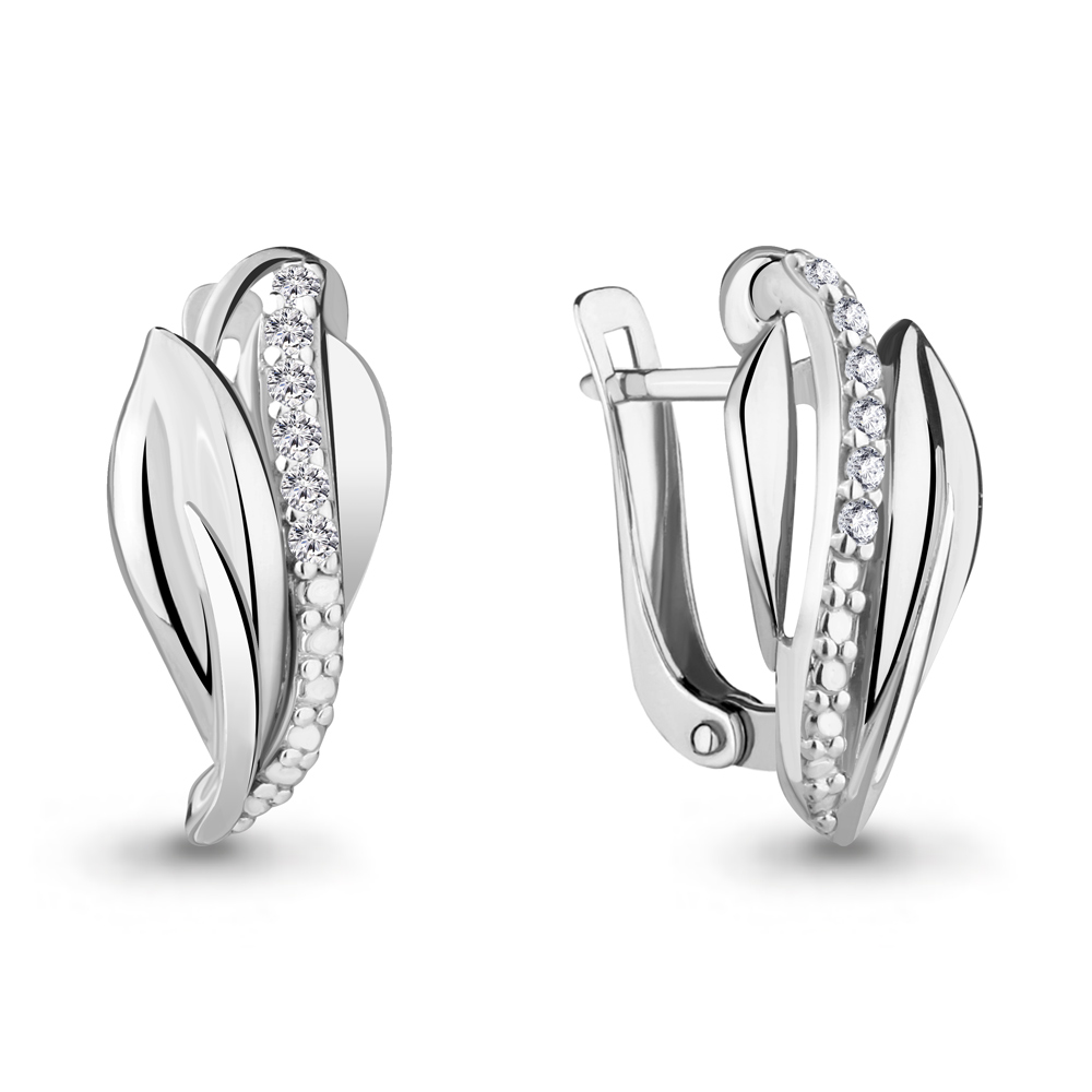 

Серьги из серебра с фианитом Aquamarine 46893А_925_р, 46893А_925_р