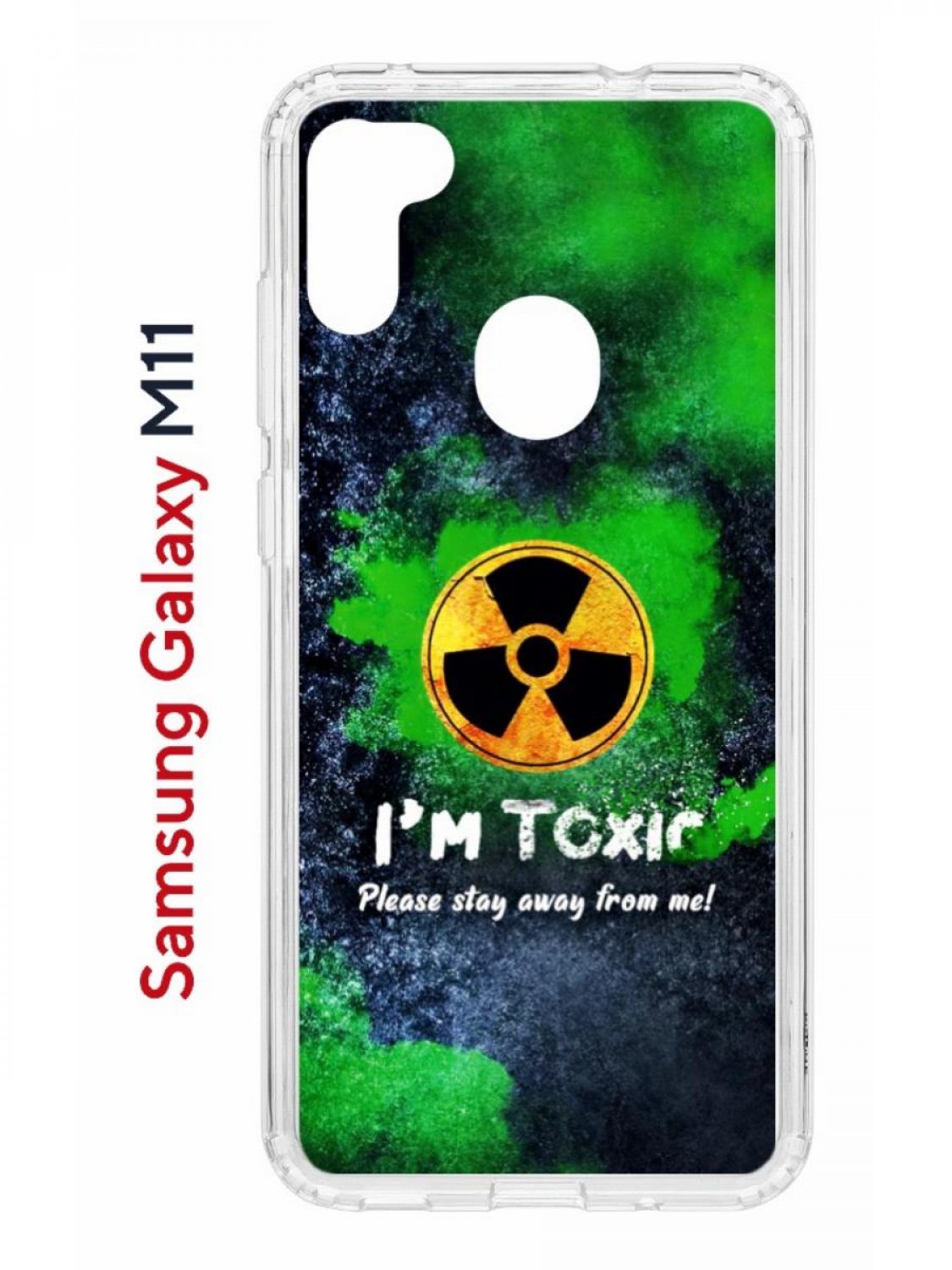 фото Чехол на samsung m11, a11 kruche print toxic,противоударный бампер,с защитой камеры кruче