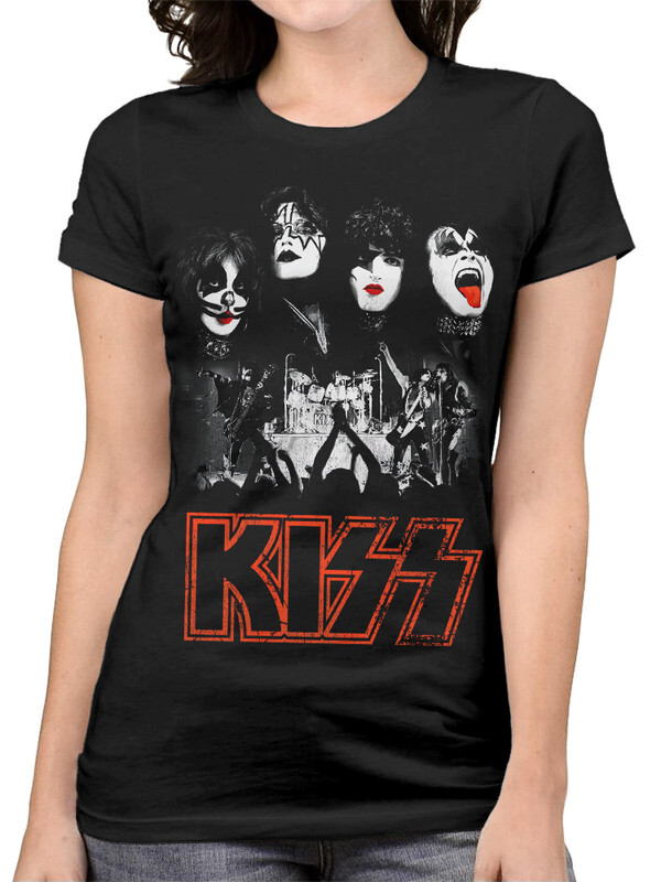 фото Футболка женская design heroes kiss - кисс черная 2xl