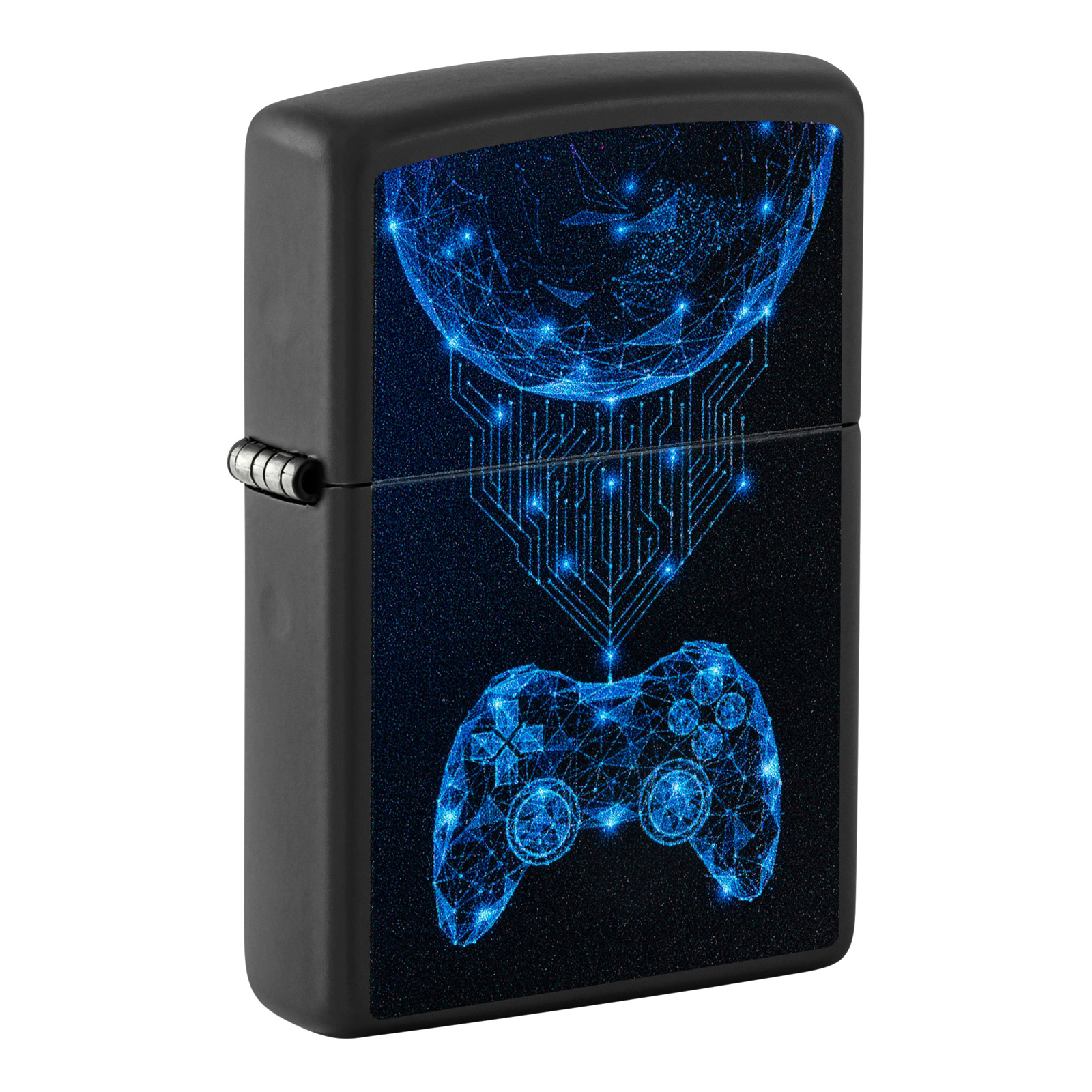 

Зажигалка бензиновая Zippo Gaming с покрытием Black Matte, Черный