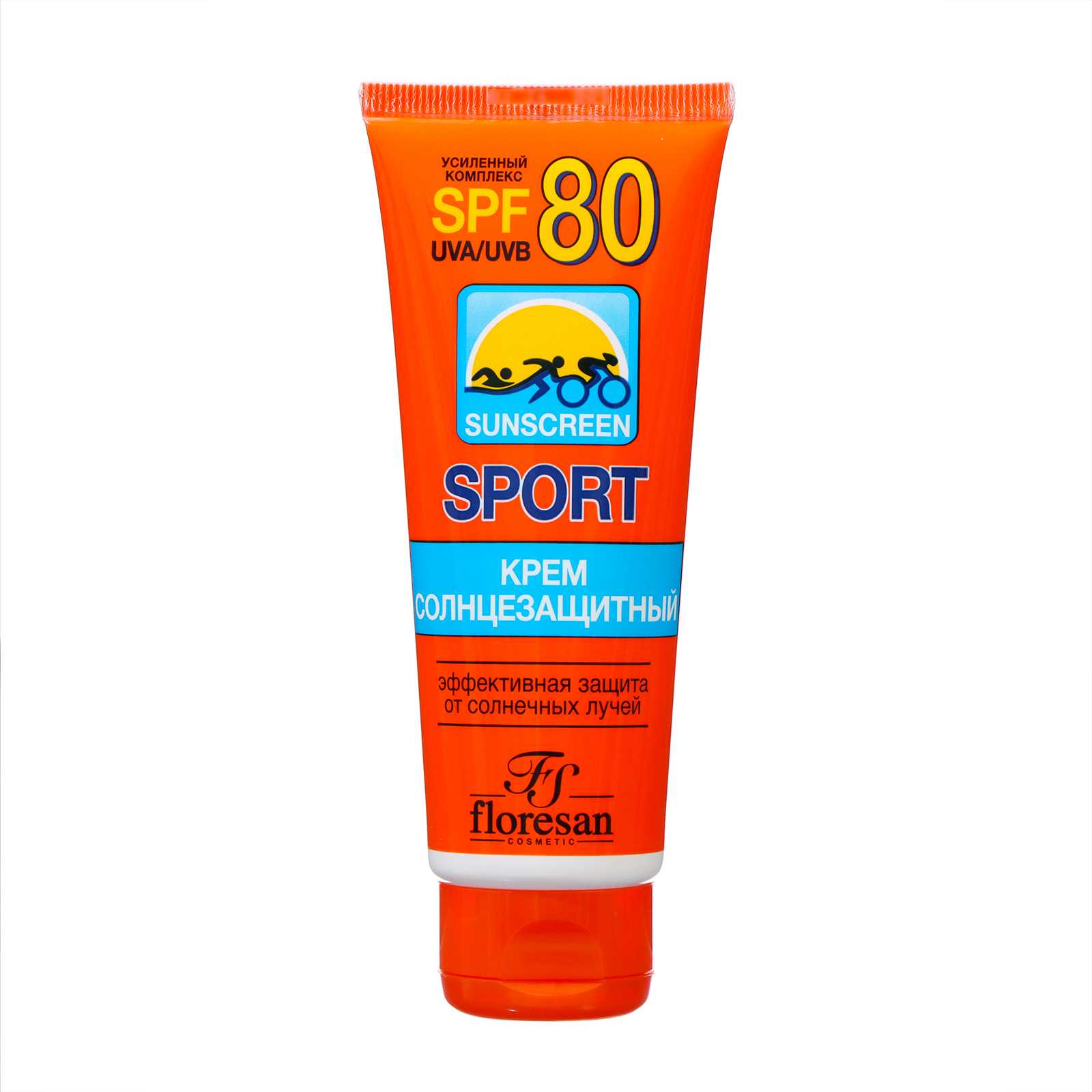 Солнцезащитный крем для тела Floresan Sunscreen Sport SPF80, формула 109, 60 мл