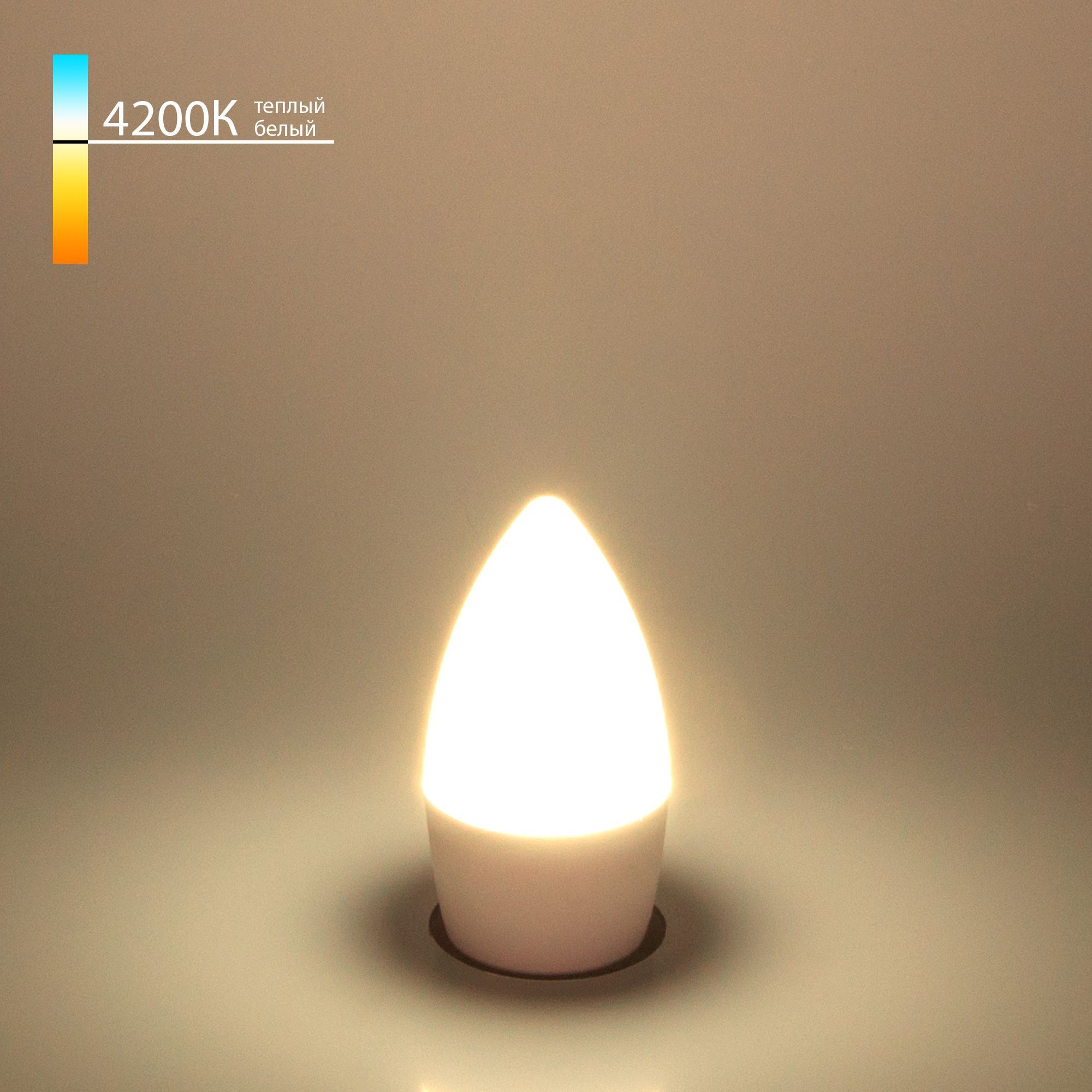 фото Лампа светодиодная elektrostandard свеча сd led 6w 4200k e27 (ble2737)