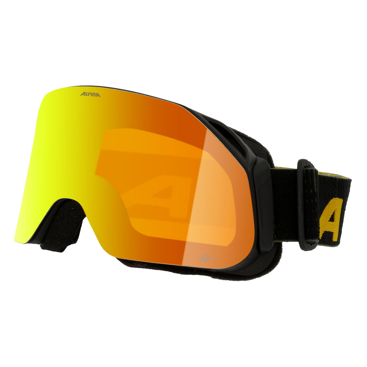 Очки Горнолыжные Alpina Blackcomb Q-Lite Black-Yellow Matt/Q-Lite Orange S2 (Б/Р)