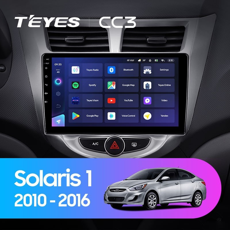 Штатная магнитола TEYES CC3L 464 Hyundai Solaris 1 2010-2016 2810000₽