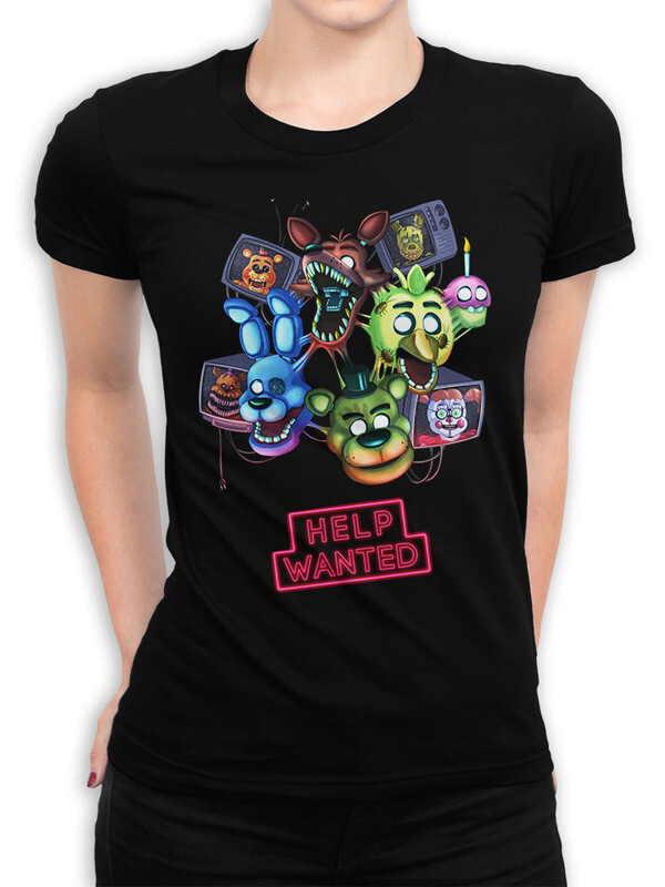 фото Футболка женская design heroes five nights at freddy's черная 2xl