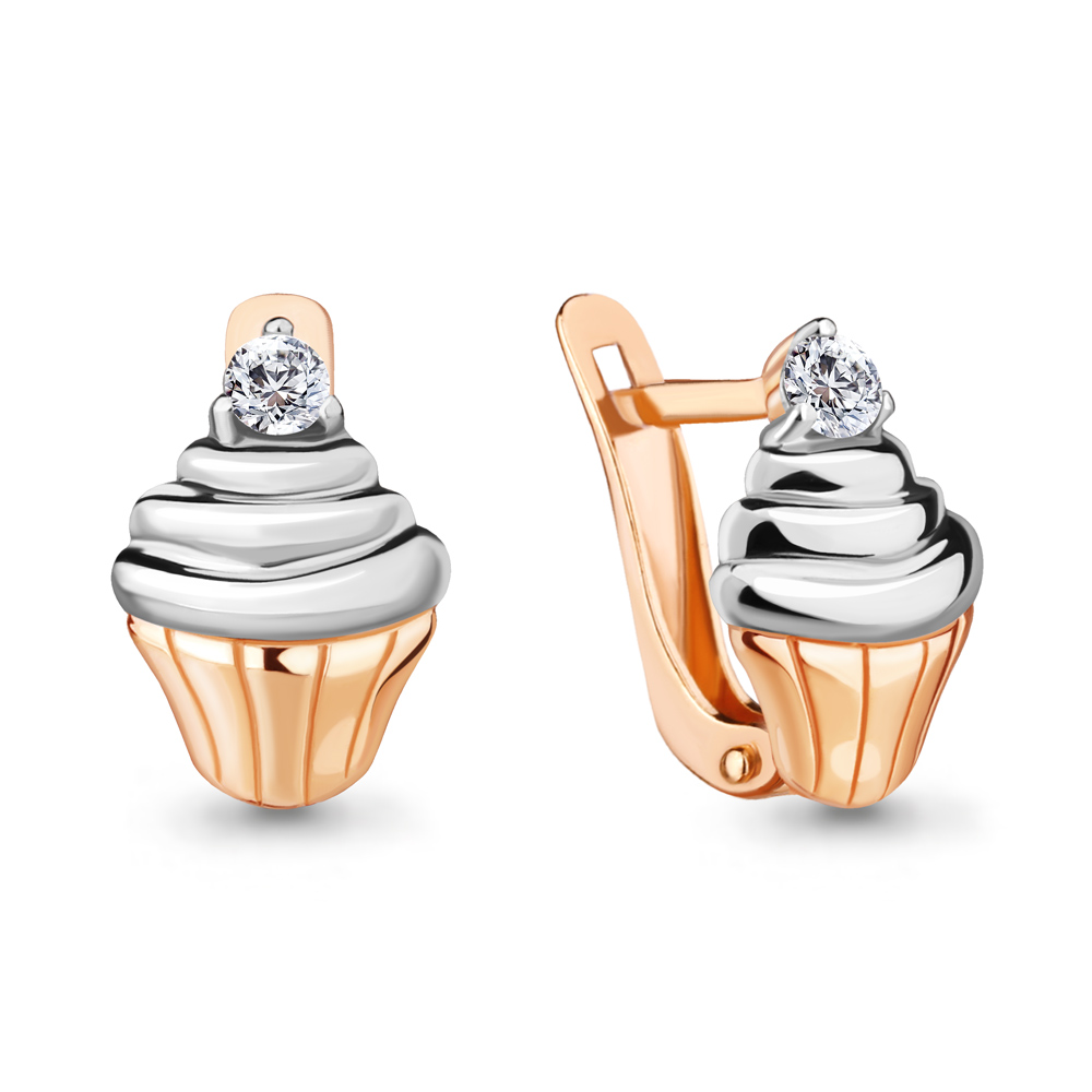 

Серьги из серебра с фианитом Aquamarine 46900А_925_з, 46900А_925_з