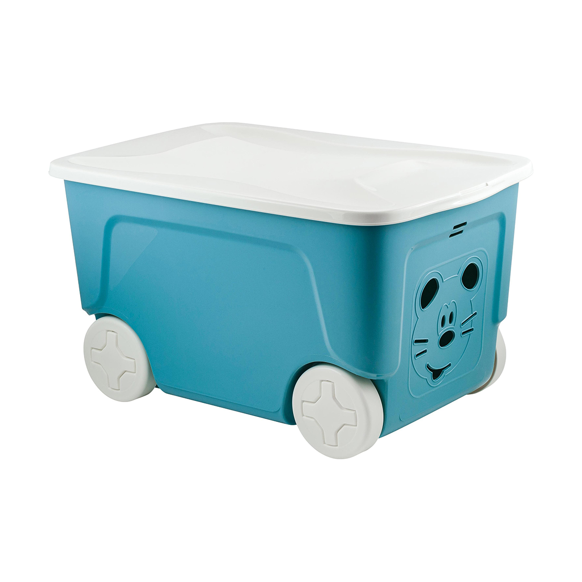 Ящик для игрушек на колесах Lalababy Play with Me, 59 x 38,3 x 33 см, 50 л, синий колокол ящик для хранения на колесах ikea vessla вессла синий