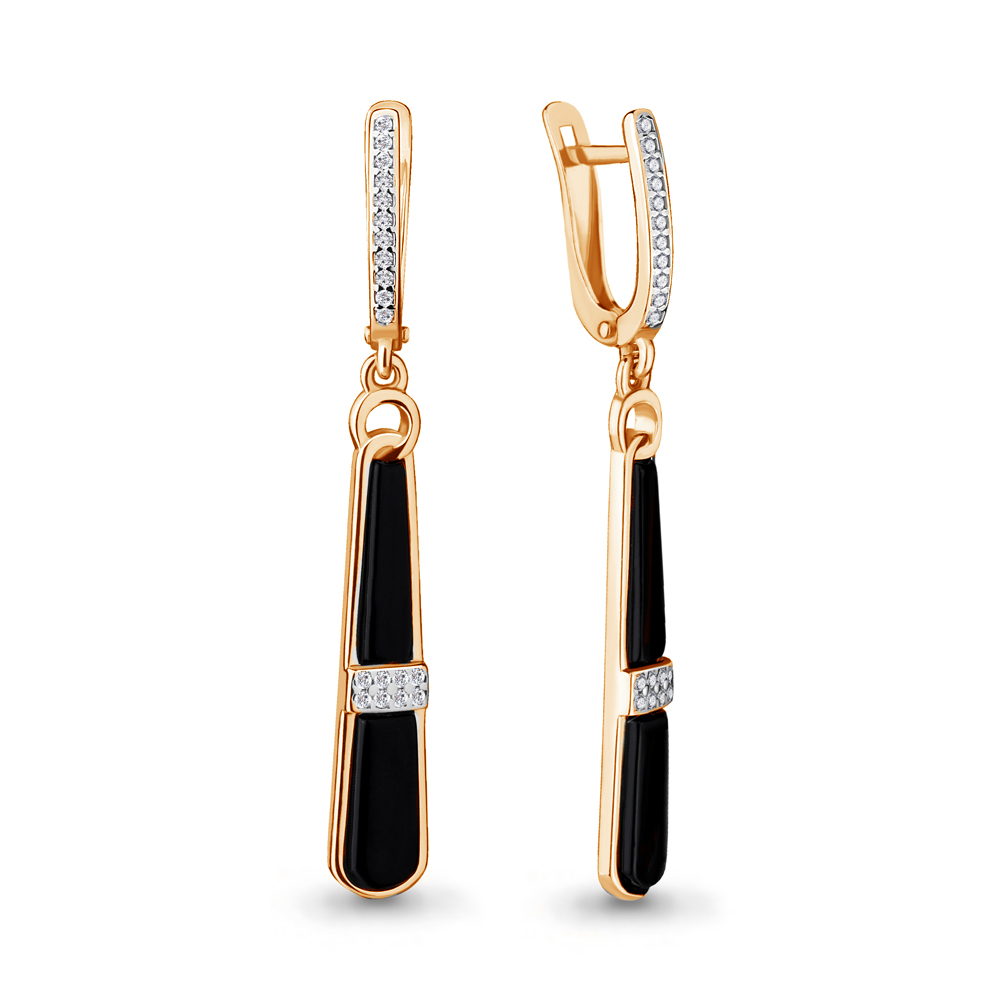 

Серьги из серебра с фианитом Aquamarine 46908А_925_з, 46908А_925_з