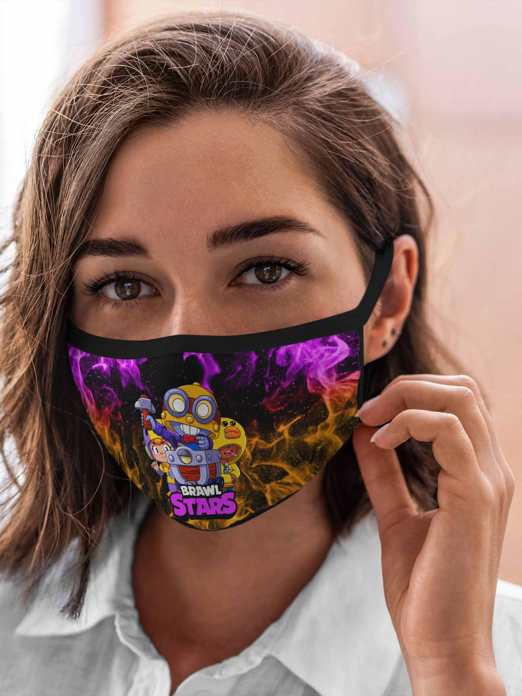 

Многоразовая маска унисекс Burnettie Brawl Stars Carl, Разноцветный, Brawl Stars Carl