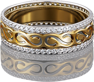 

Кольцо обручальное из золота с фианитом р. 20 PLATINA jewelry 01-4791-00-401-1121-50, 01-4791-00-401-1121-50
