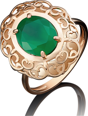 

Кольцо из красного золота с халцедоном р. 17 PLATINA jewelry 01-4814-00-274-1110-47, 01-4814-00-274-1110-47