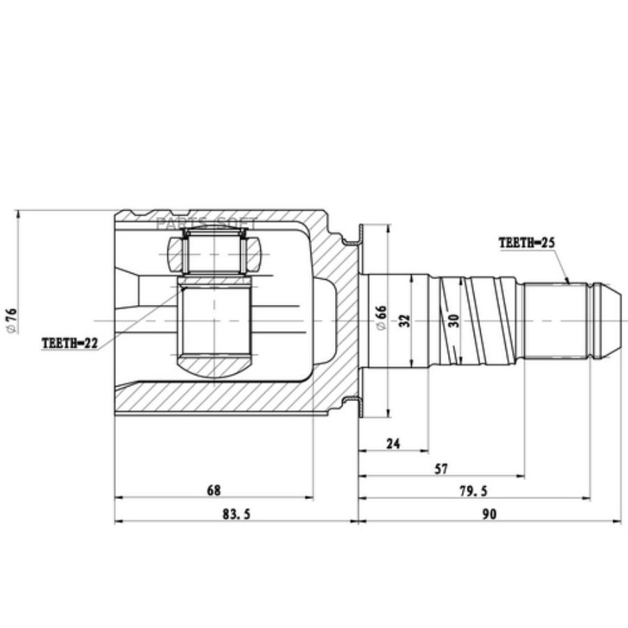 

ZIKMAR Z87621R ШРУС внутренний