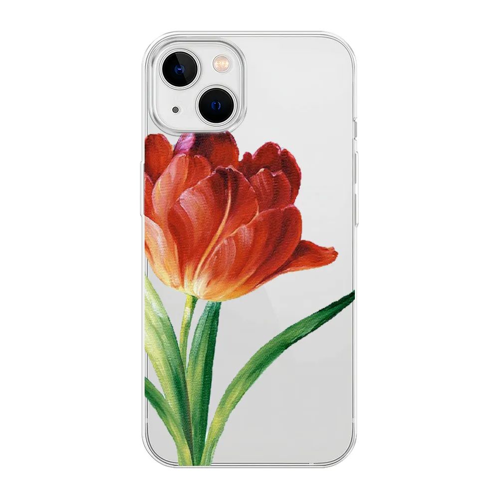 

Чехол Awog на Apple iPhone 14 / Айфон 14 "Красный тюльпан", Разноцветный, 15152-1