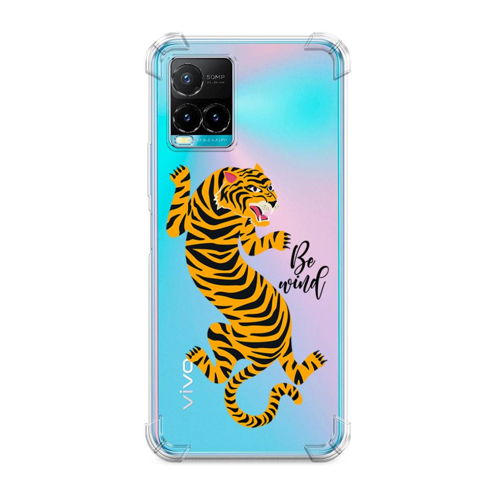 

Чехол Awog на Vivo Y33s/Y21 "Tiger be wind", Разноцветный